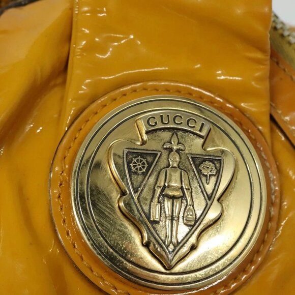 GUCCI Tote Bag Enamel Yellow Gold 197019 Auth bs28709 - Picture 14 of 16